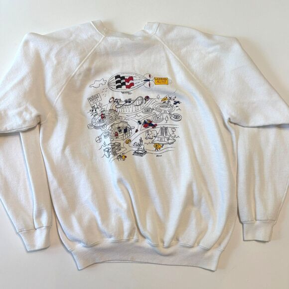 Vintage 90s Kansas City Sweatshirt Hanes USA Tag XL Fits M Double Sided Graphic - Picture 9 of 15